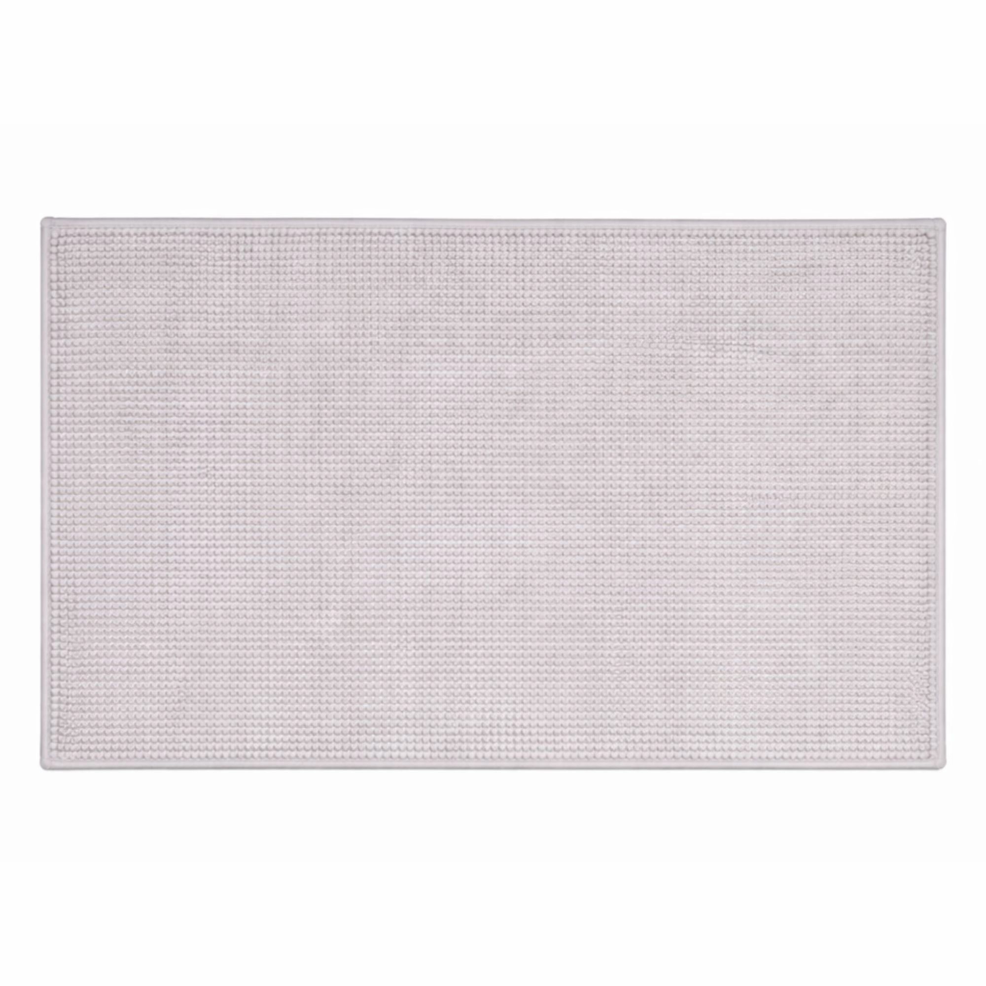 Bademåtte - 50x80 cm - Skridsikker bademåtte - Lysegrå billede