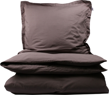 Billede af Tempur sengetøj - 140x200 cm - Ensfarvet mørkegråt - 100% Bomuldssatin sengesæt