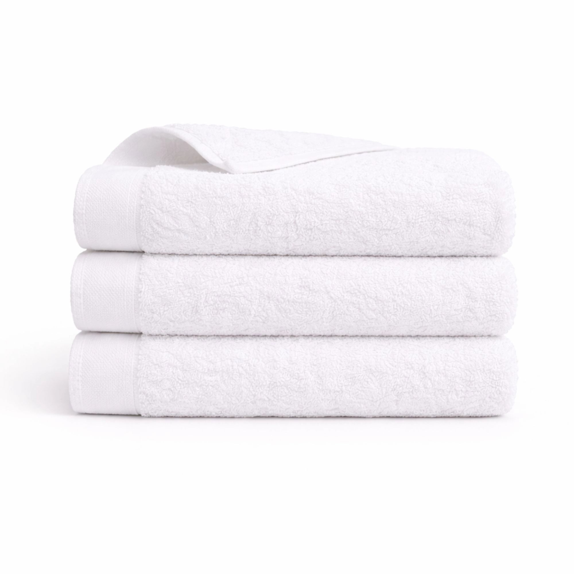 Bomulds håndklæde - 100% bomuld - Gæstehåndklæde 40x60 cm - Valmue - Hvid billede