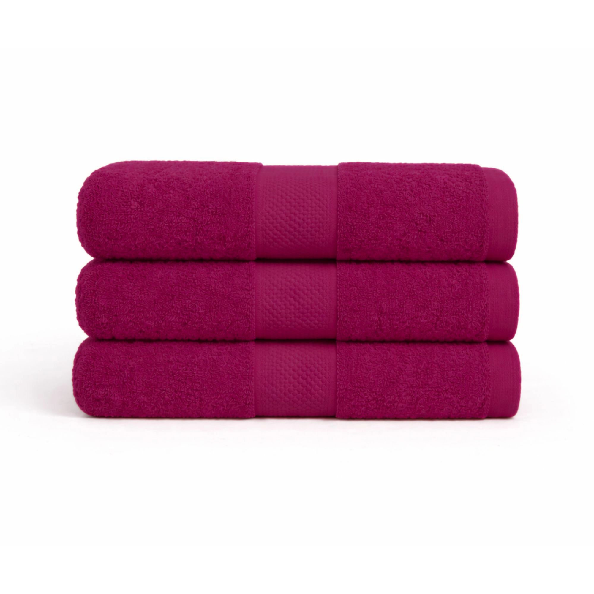 Bomulds håndklæde - 100% bomuld - Diamant - Aubergine