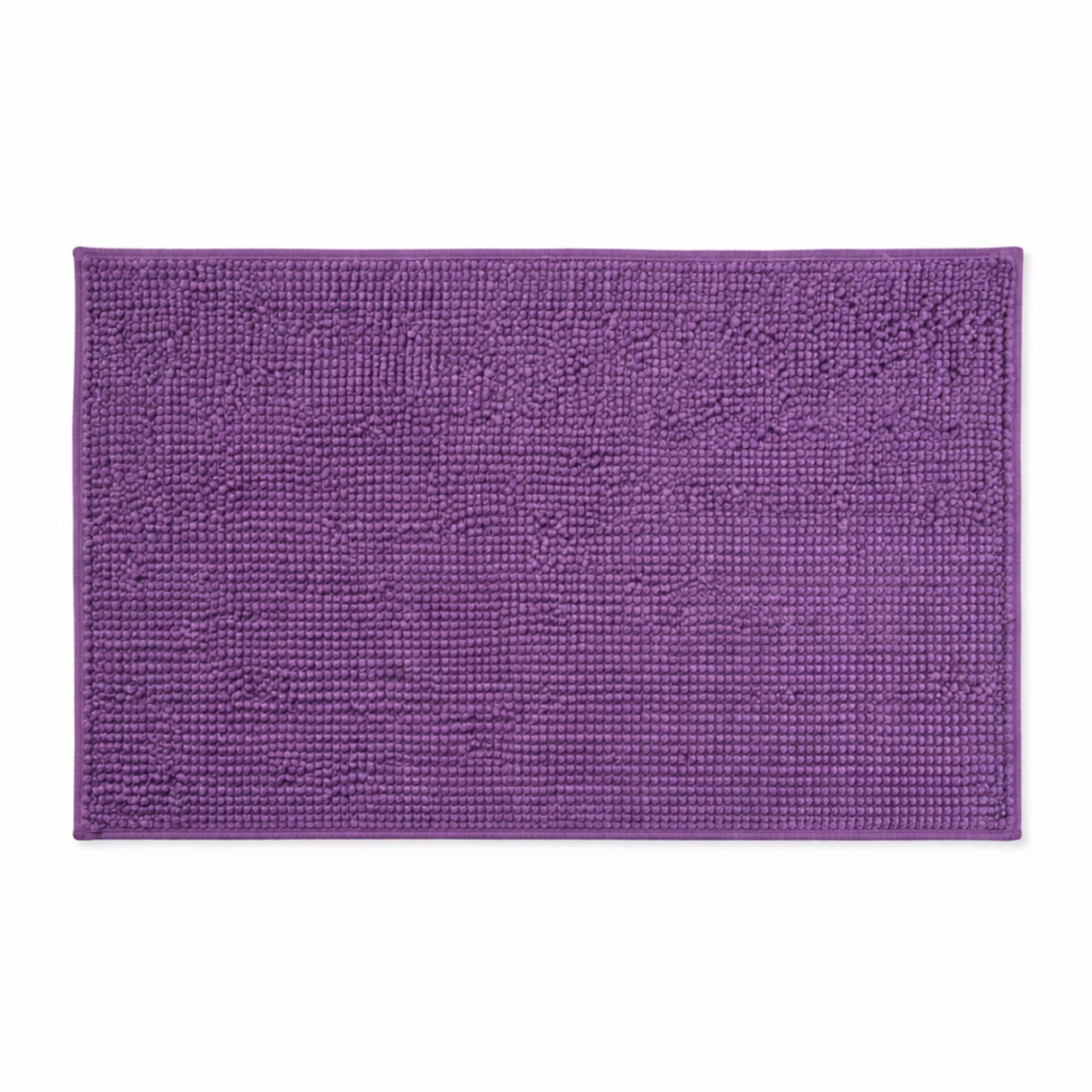 Bademåtte - 50x80 cm - Skridsikker bademåtte - Lilla billede