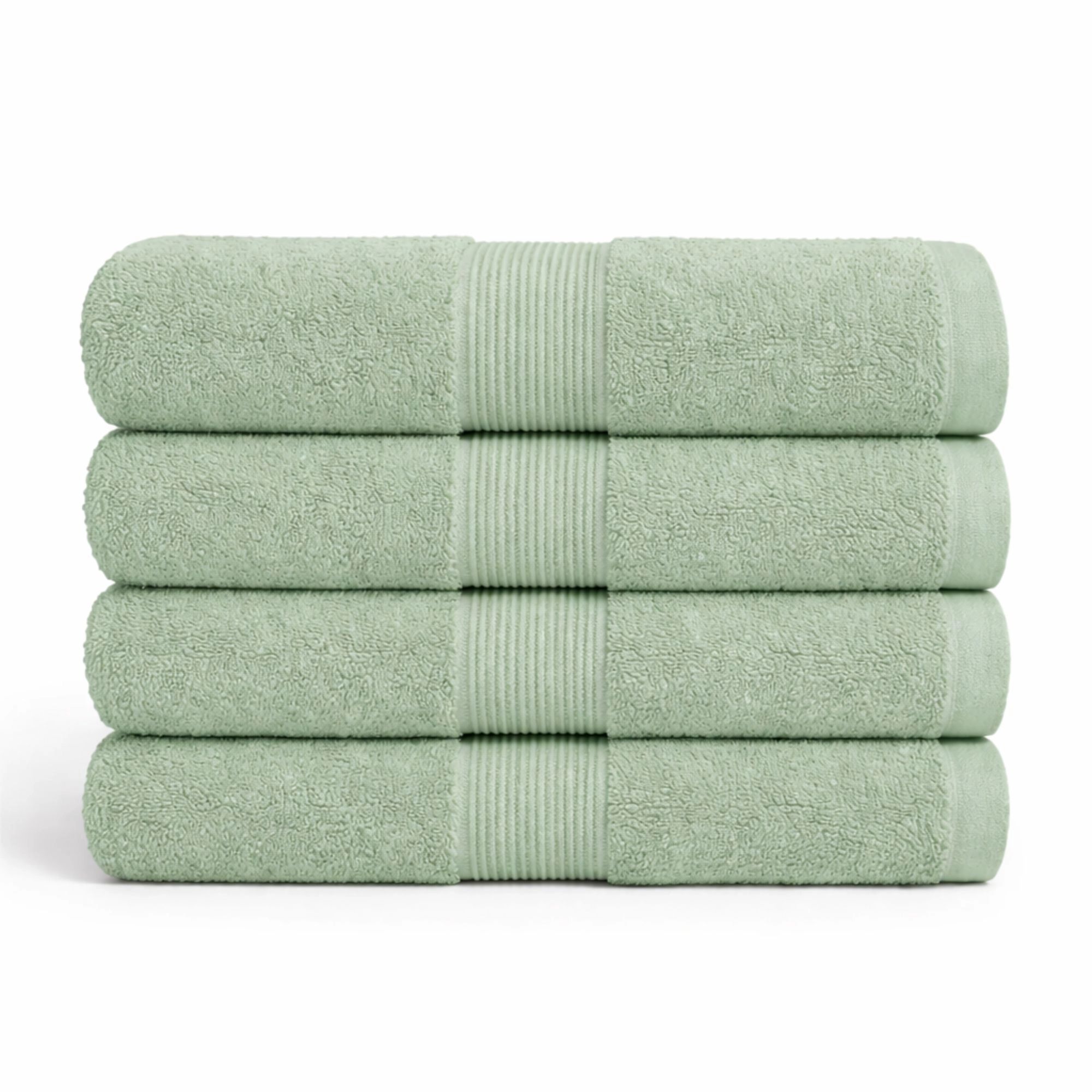 Bomulds håndklæde - 100% bomuld - Badehåndklæde 70x140 cm - Mint billede