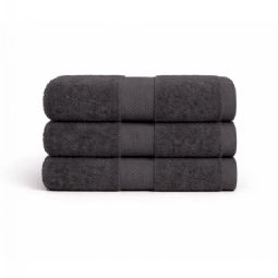 Bomulds håndklæde - 100% bomuld - Diamant - Antracit grå