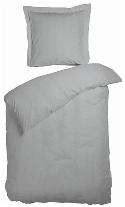 Dobbeltdyne sengetøj 200x220 cm - Opal gråt sengetøj - sengesæt i 100% Bomuldssatin - Night & Day   