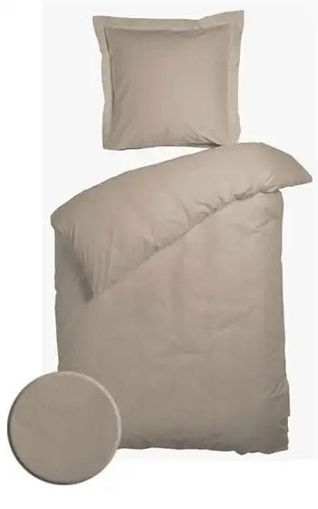 Billede af Night and Day sengetøj - 140x200 cm - Opal sand - Sengesæt i 100% Bomuldssatin hos Shopdyner.dk