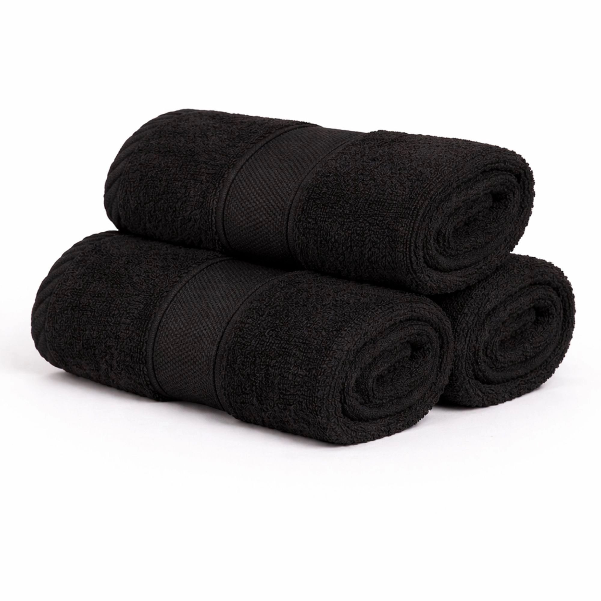 Bomulds vaskeklud - 100% bomuld - Vaskeklud 30x30 cm - Diamant - Sort billede