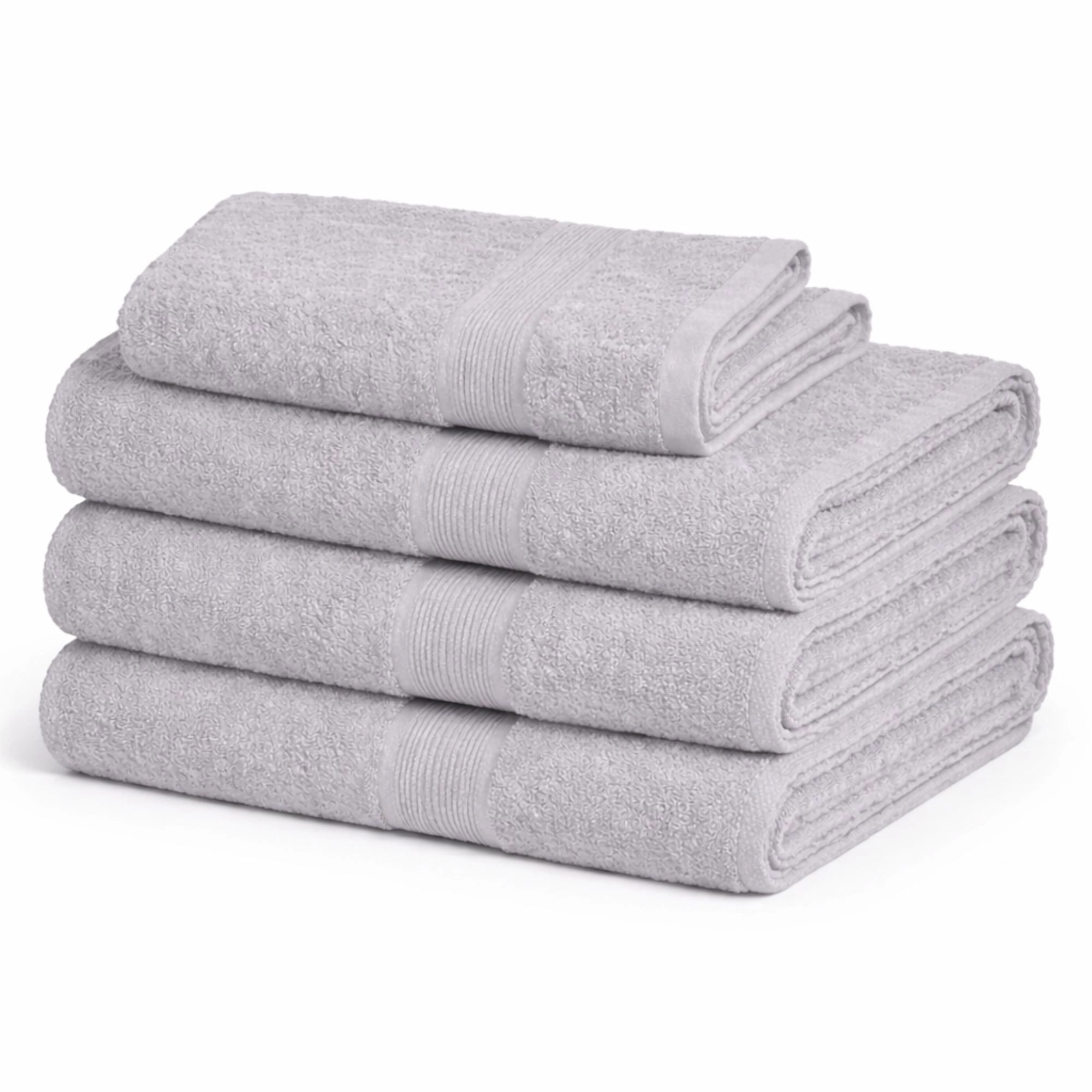 Bambus håndklæde - Bambus/bomuld - Lysegrå