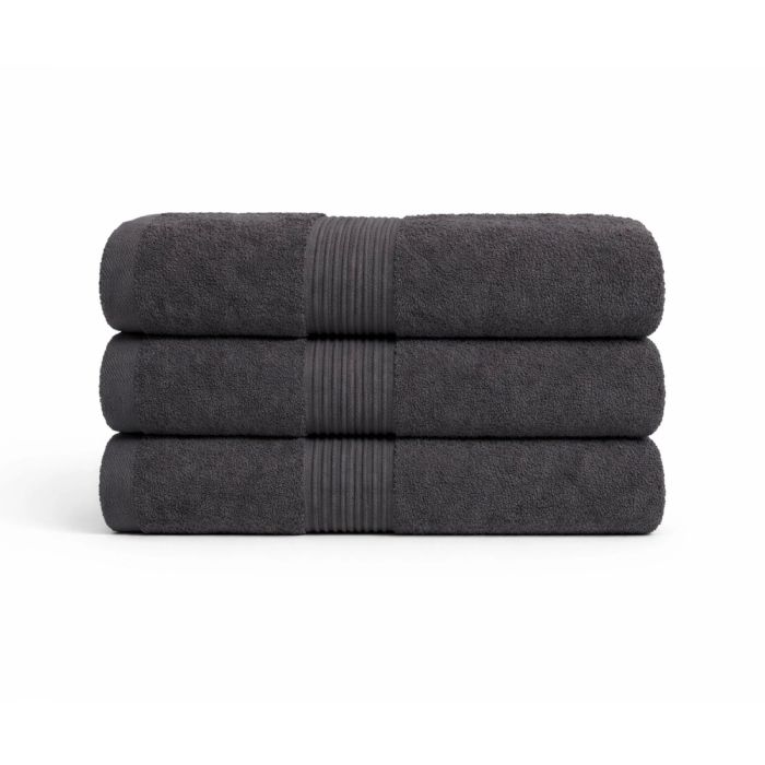 Bomulds håndklæde - 100% bomuld - 50x100 cm - Grå