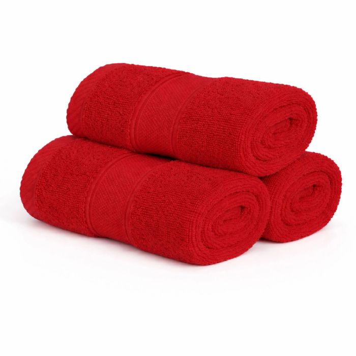 Bomulds vaskeklud - 100% bomuld - Vaskeklud 30x30 cm - Diamant - Rød