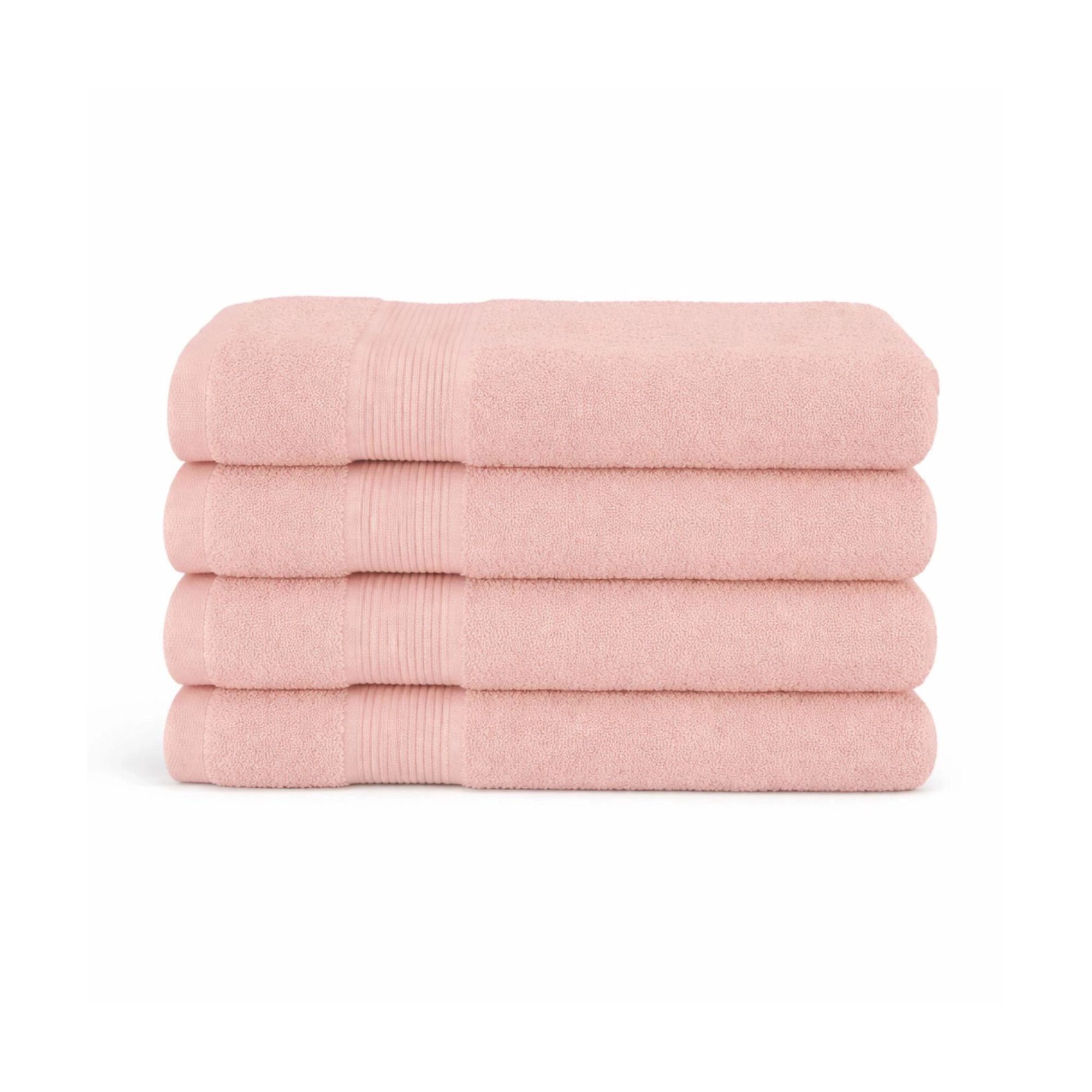 Bambus håndklæde - 50x100 cm - Bambus/bomuldsfrotté - Rosa