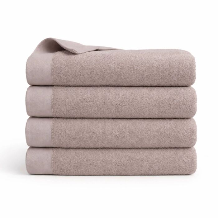 Bomulds håndklæde - 100% bomuld - Badehåndklæde 70x140 cm - Valmue - Rosa