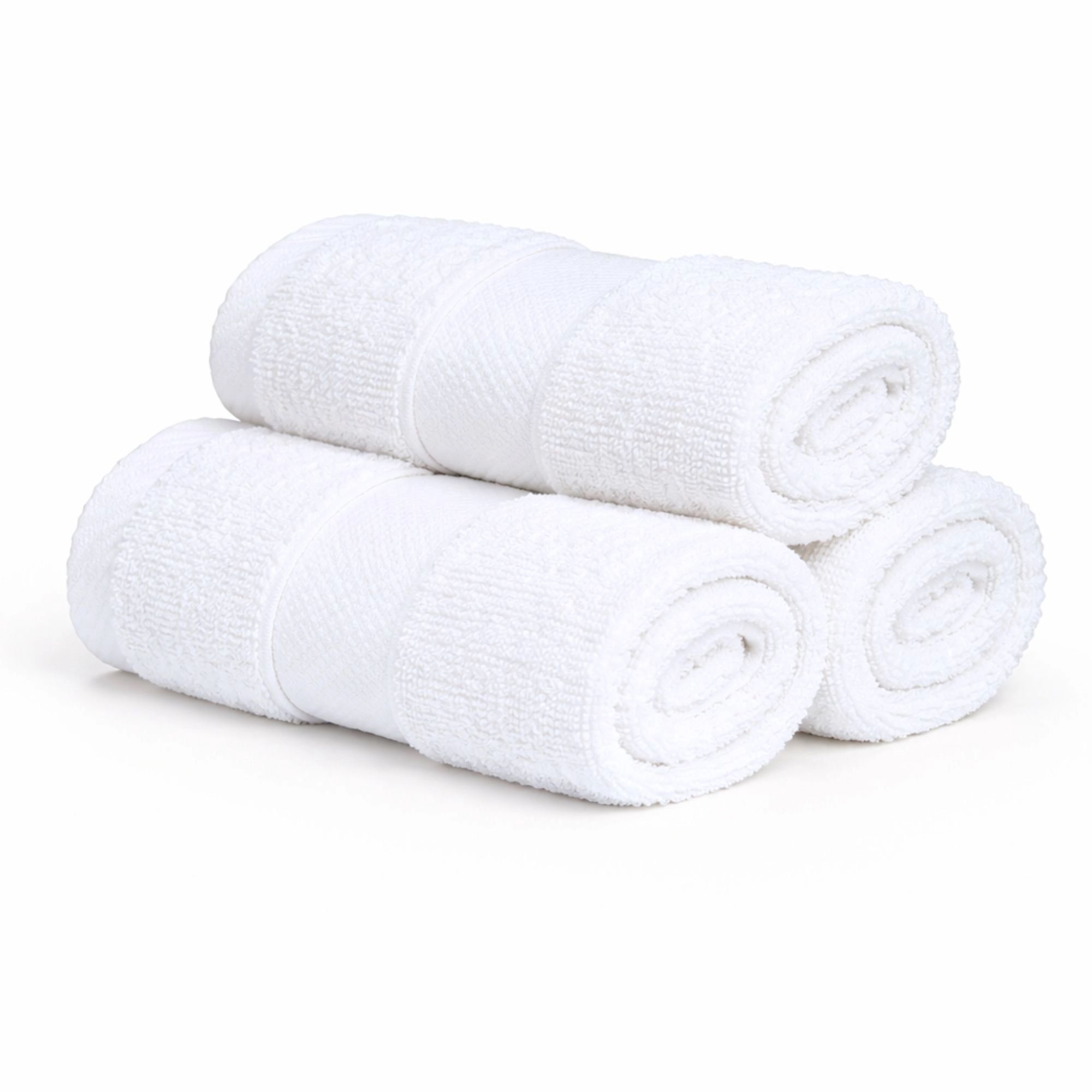 Bomulds vaskeklud - 100% bomuld - Vaskeklud 30x30 cm - Diamant - Hvid billede