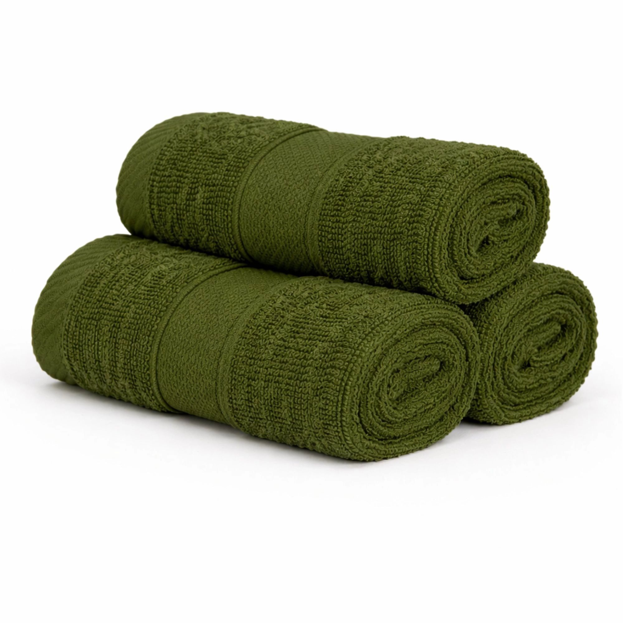 Bomulds vaskeklud - 100% bomuld - Vaskeklud 30x30 cm - Diamant - Grøn billede