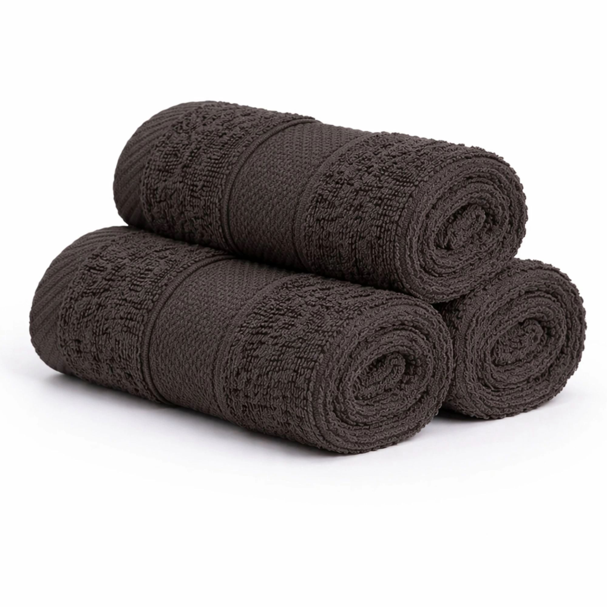 Bomulds vaskeklud - 100% bomuld - Vaskeklud 30x30 cm - Diamant - Antracit grå billede