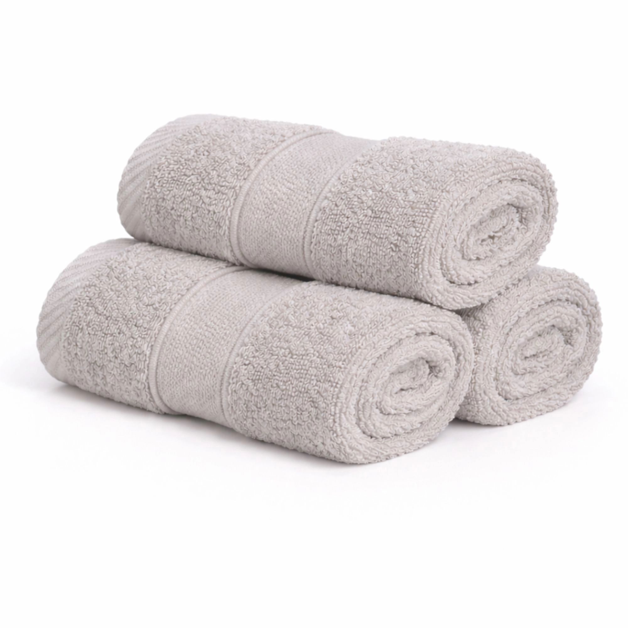 Bomulds vaskeklud - 100% bomuld - Vaskeklud 30x30 cm - Diamant - Lysegrå billede