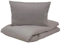Dobbelt sengetøj - Frederik - Grå - 200x220 cm - 100% Bomuld - Turiform